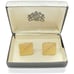 Strand Square Rolled Rope Design Vtg Cufflinks Gold Tone Tux Wedding Formal IOB