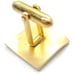 Strand Square Rolled Rope Design Vtg Cufflinks Gold Tone Tux Wedding Formal IOB
