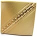 Strand Square Rolled Rope Design Vtg Cufflinks Gold Tone Tux Wedding Formal IOB