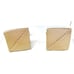 Strand Square Rolled Rope Design Vtg Cufflinks Gold Tone Tux Wedding Formal IOB