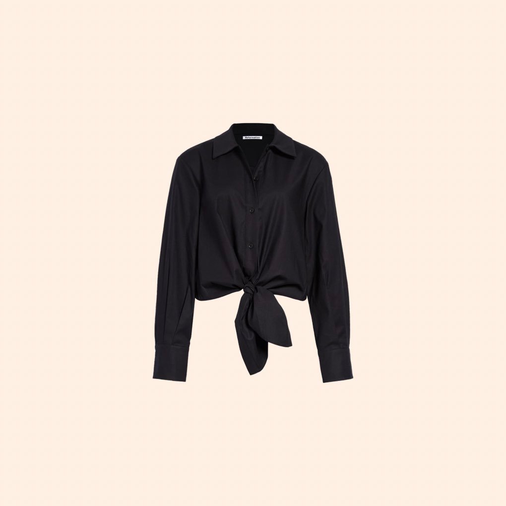Reformation Hansen Top (Black)