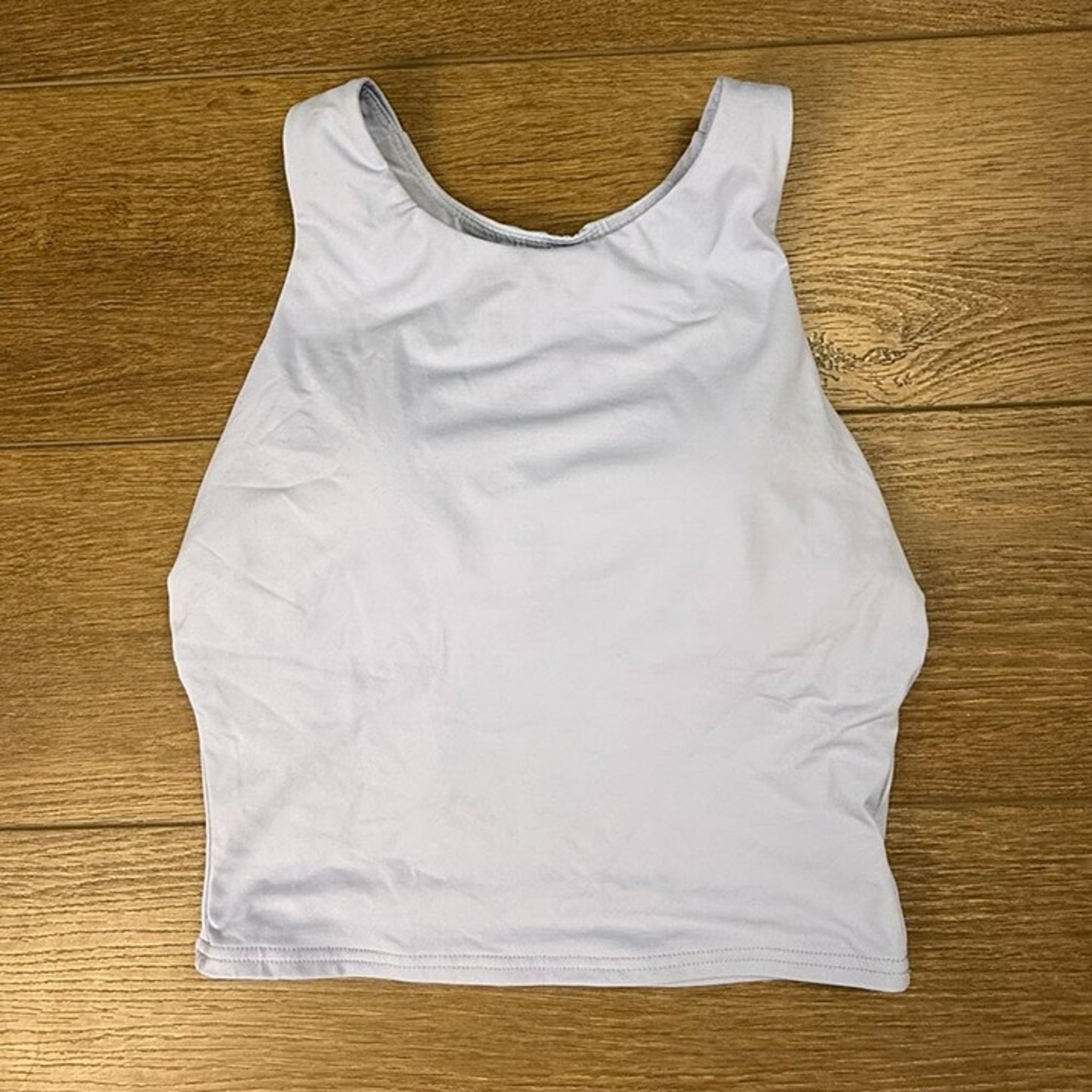Lands End Women's High Neck Racerback Midkini Top 'Clear Blue Sky' Size 6 Summer