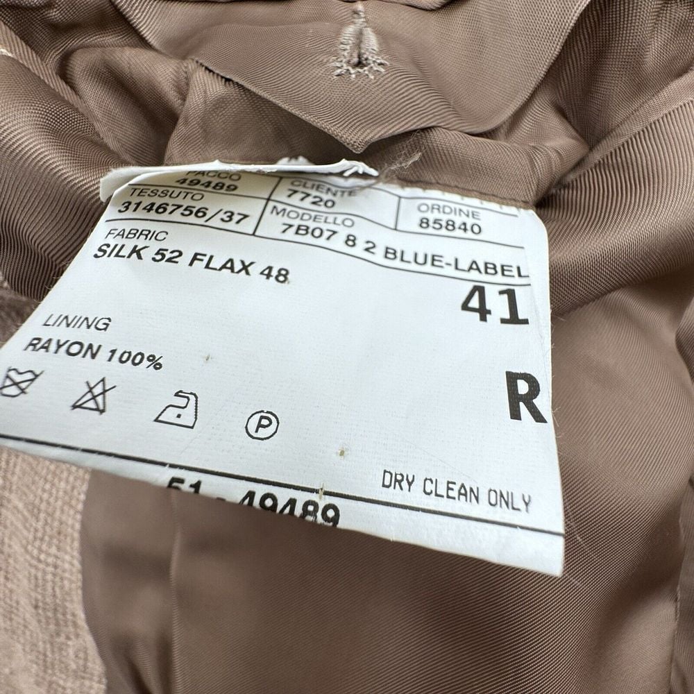 Vintage Polo Ralph Lauren Tweed Blazer 41R - Wool Sport Coat Jacket Brown Italy - detail