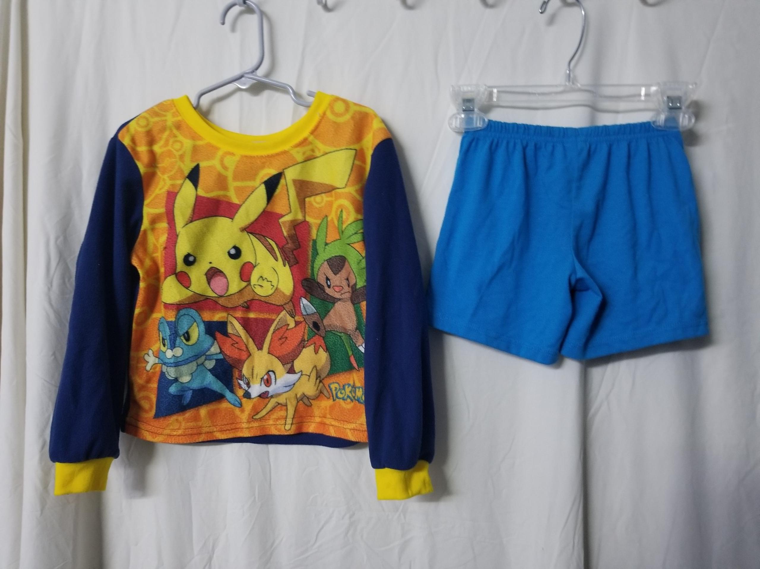 Boys Pokemon Fleece Pajama Shorts and Shirt Set Size 4T