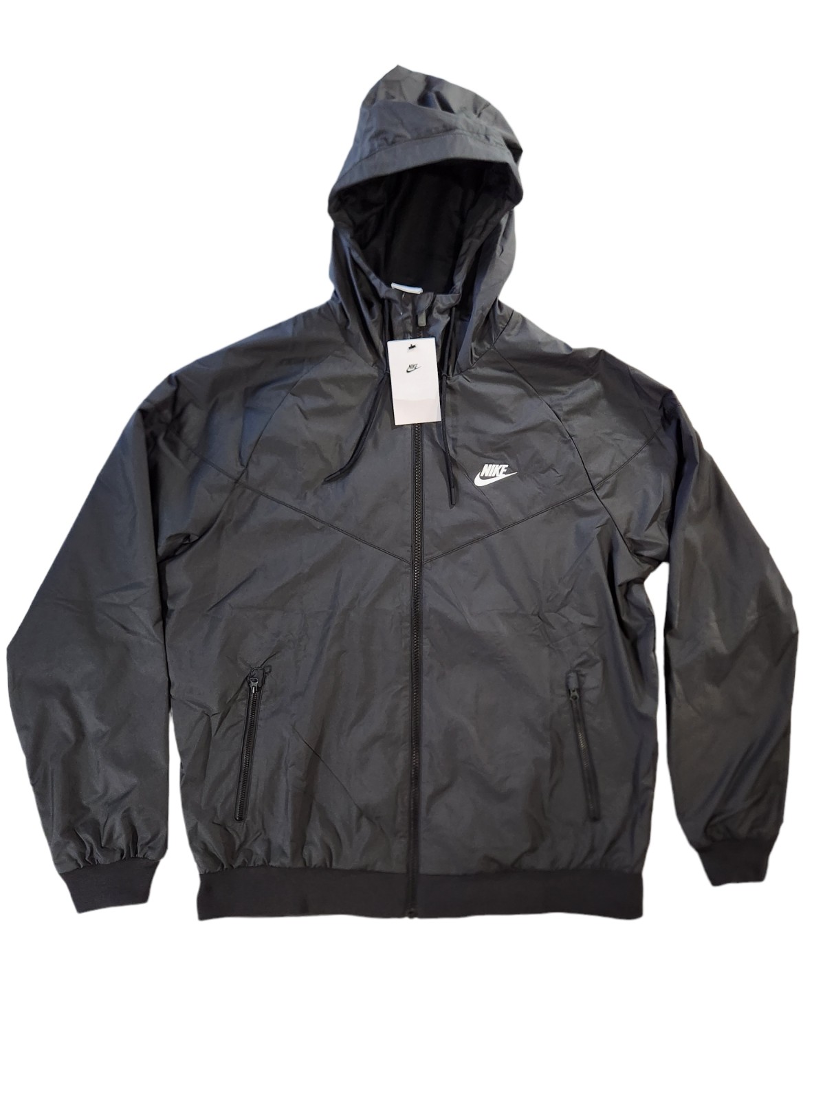Nike NSW Sportswear Windrunner Hooded Full-Zip Jacket BLACK 727324 010 sz Large