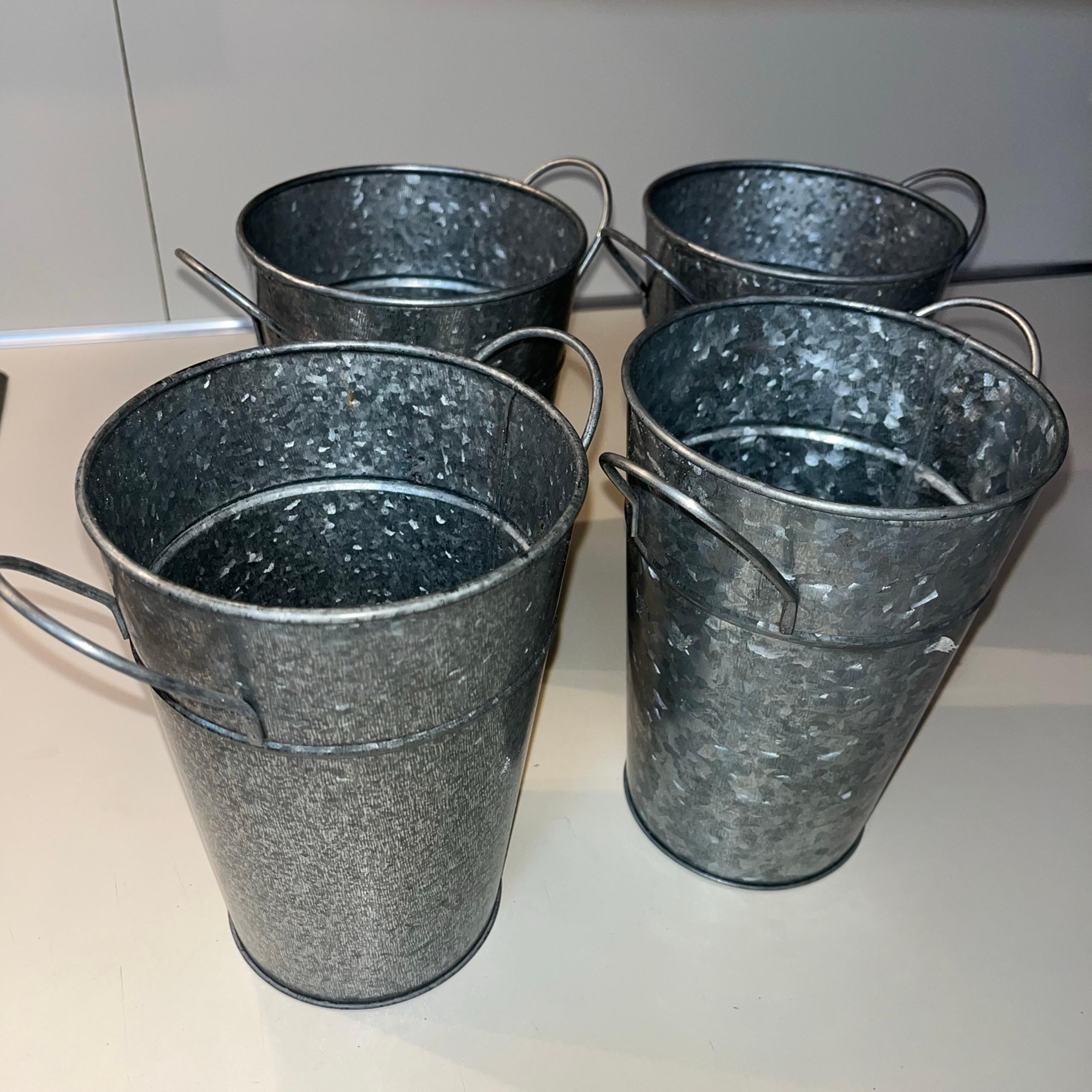 4-7” Galvanized Metal Planters/Buckets *SAVE $10*