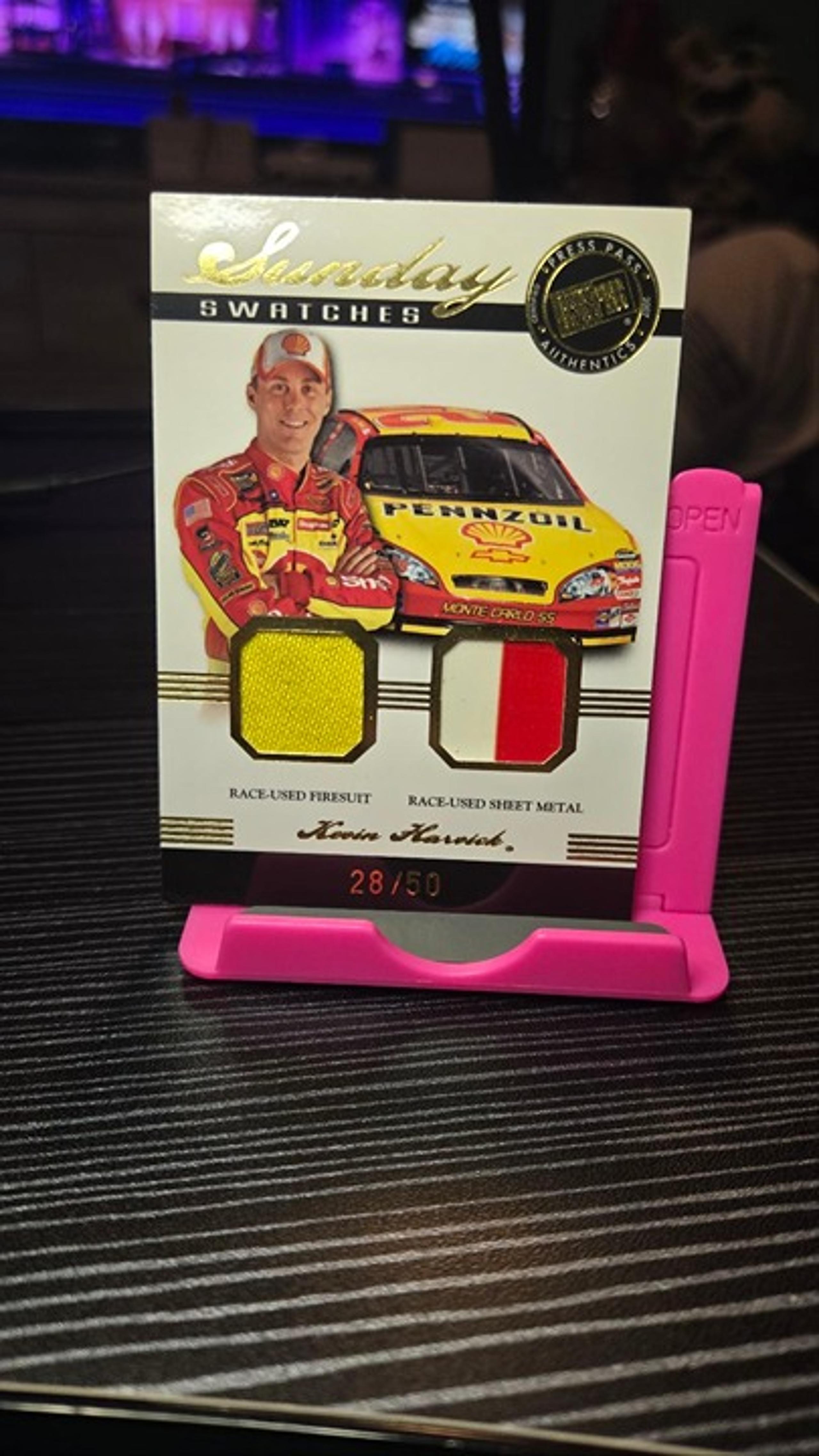 KEVIN HARVICK  RACE USED FIRESUIT SHEET METAL DUAL PATCH SP 2007 PRESS PASS /50