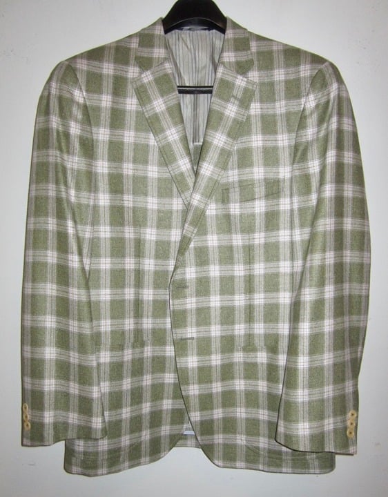 COPPLEY CROYDON Check Sport Jacket Silk Wool Blend Men's 40 R Made in Canada