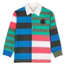 Stella Mccartney Kids Variegated Stripe Rugby Top Color-block Polo Shirt Size 10