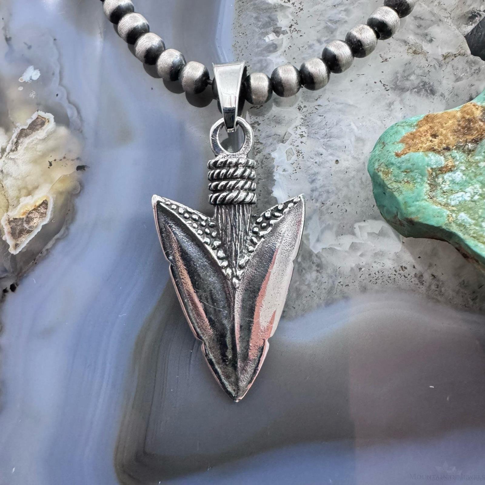 Sterling Silver Southwestern Style Arrowhead Unisex Pendant