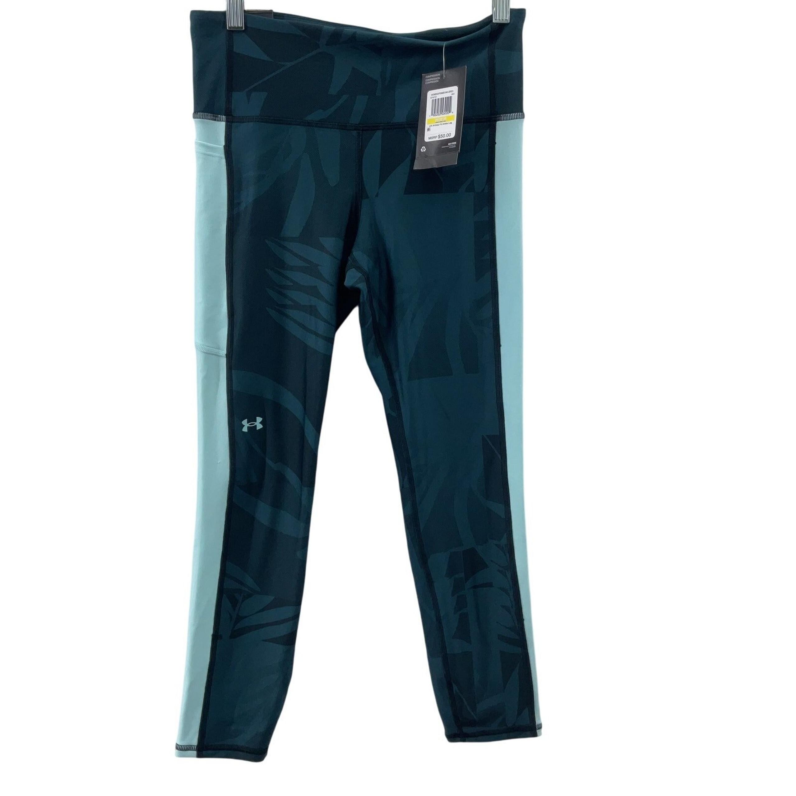 NWT Under Armour Women's Blue Activewear Compression Leggings Size M