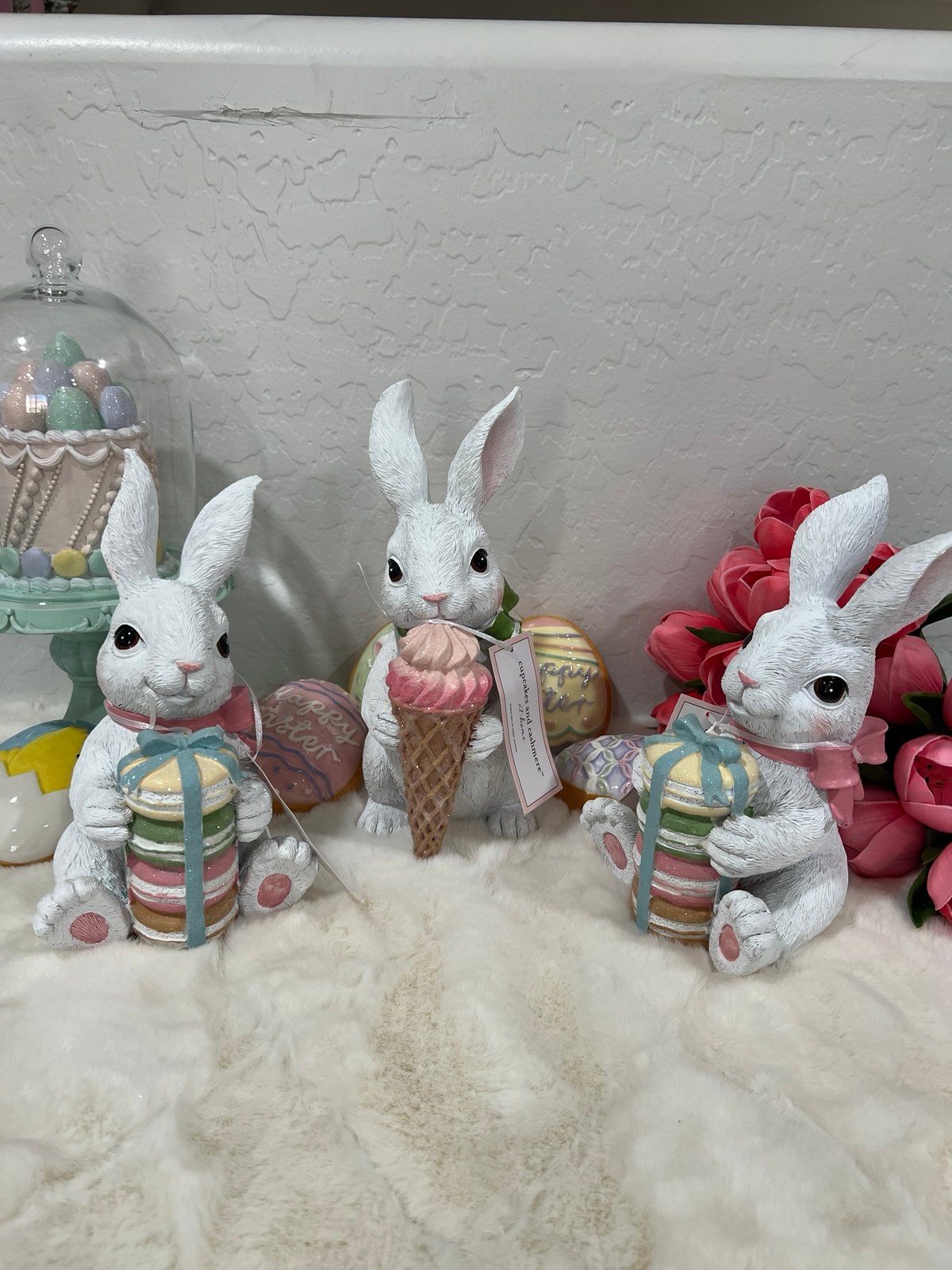 Easter bunny macarons & ice cream set of 3