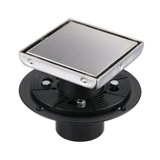 Square Shower Drain 6 Inch Brushed Nickel Floor Drain