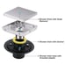 Square Shower Drain 6 Inch Brushed Nickel Floor Drain