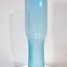 Aqua Blue Cased Glass Frosted Vase Tall Cottagecore Vintage