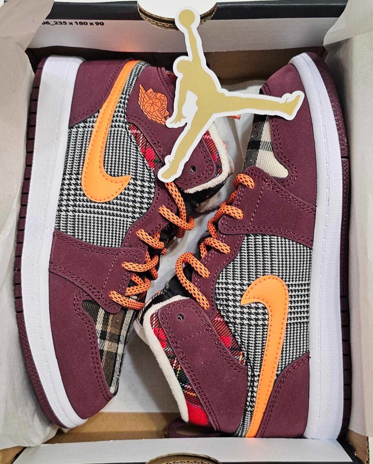 Nike Air Jordan 1 Mid SE (PS) Night Maroon/Total Orange FD5461-608