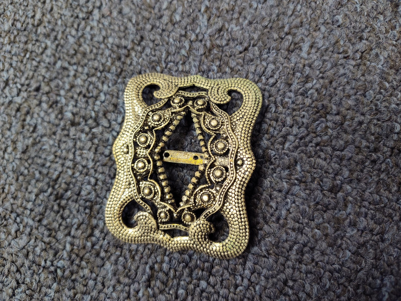 Antique silver belt buckle