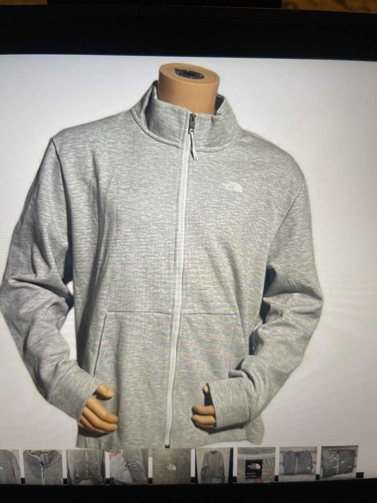 The North Face | Grey Quarter Zip Pullover Jacket | Size Large