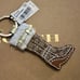 Coach Brown Jacquard Signature Winter Boot with Sherpa Keychain Fob Bag Charm