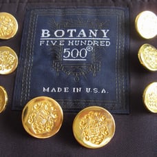 Botany 500 Replacement 8 Button Set Etched Shield Gold Tone from Navy Blazer