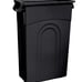 23 Gallon Heavy Duty Plastic Highboy Garbage Container, Black, 1 Each
