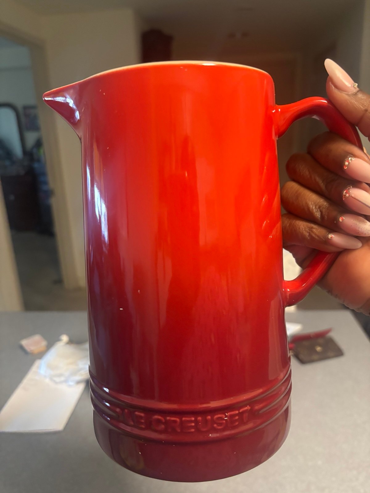 Le crueset pitcher