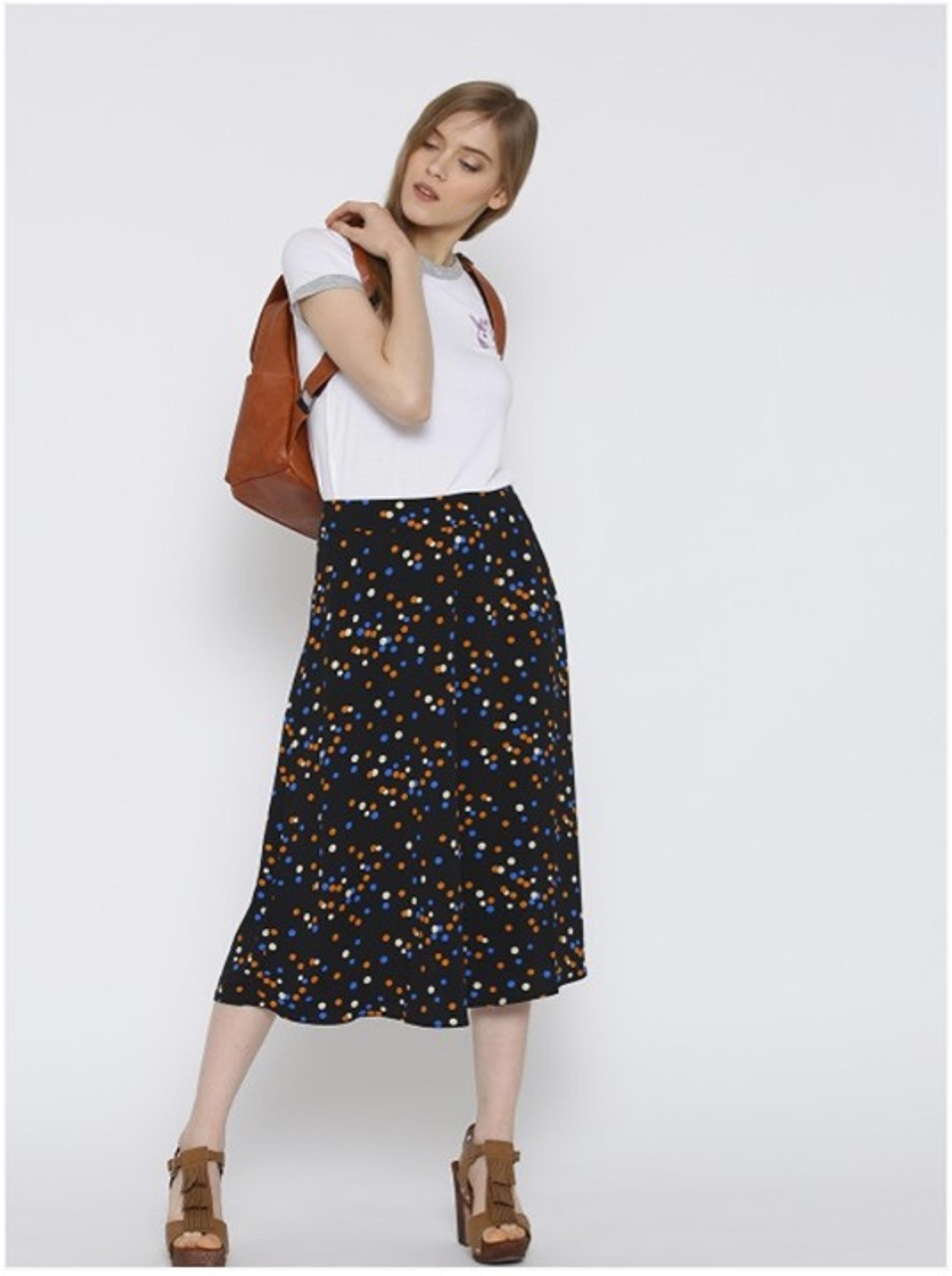 NWT Multi Color Polka Dots Mdi Skirt  A Line Size XL Forever 21 Casual Coquette