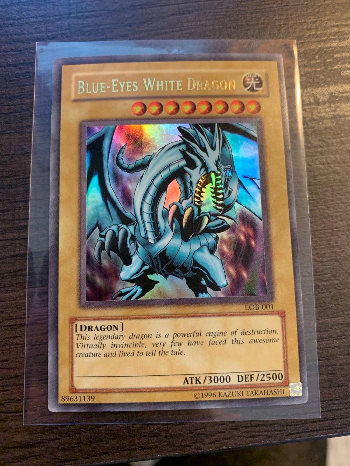 Yugioh Blue Eyes White Dragon - LOB unlimited light play