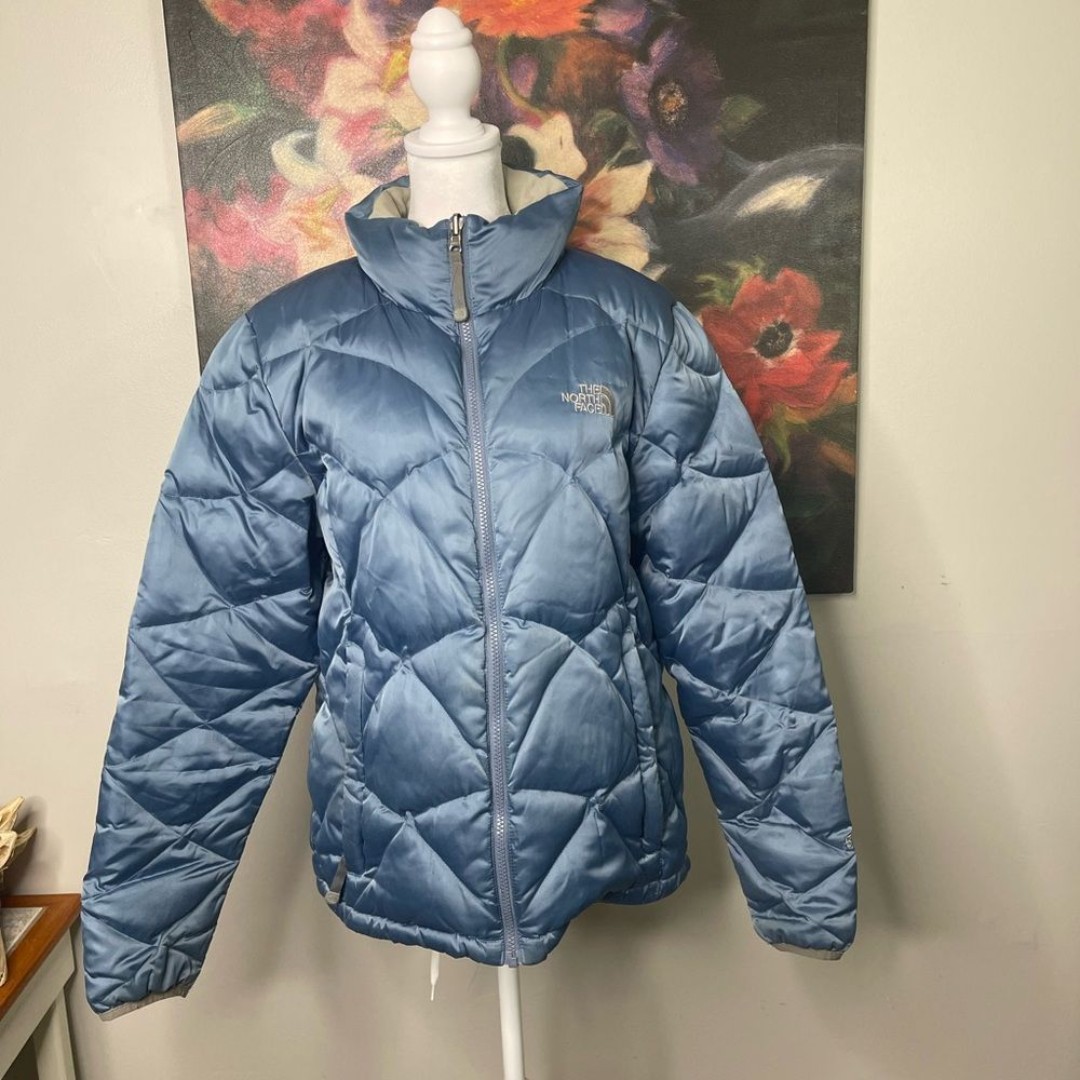 The North Face 550 Blue Puffer Goose Down Quilted Women’s jacket L Outdoor