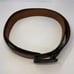 Vintage Rainbow Metals Sandcast Bronze Home Train Buckle Leather Belt 57 Long