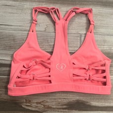 Bombshell sportswear tickle my back braid coral peach Sports Bra medium