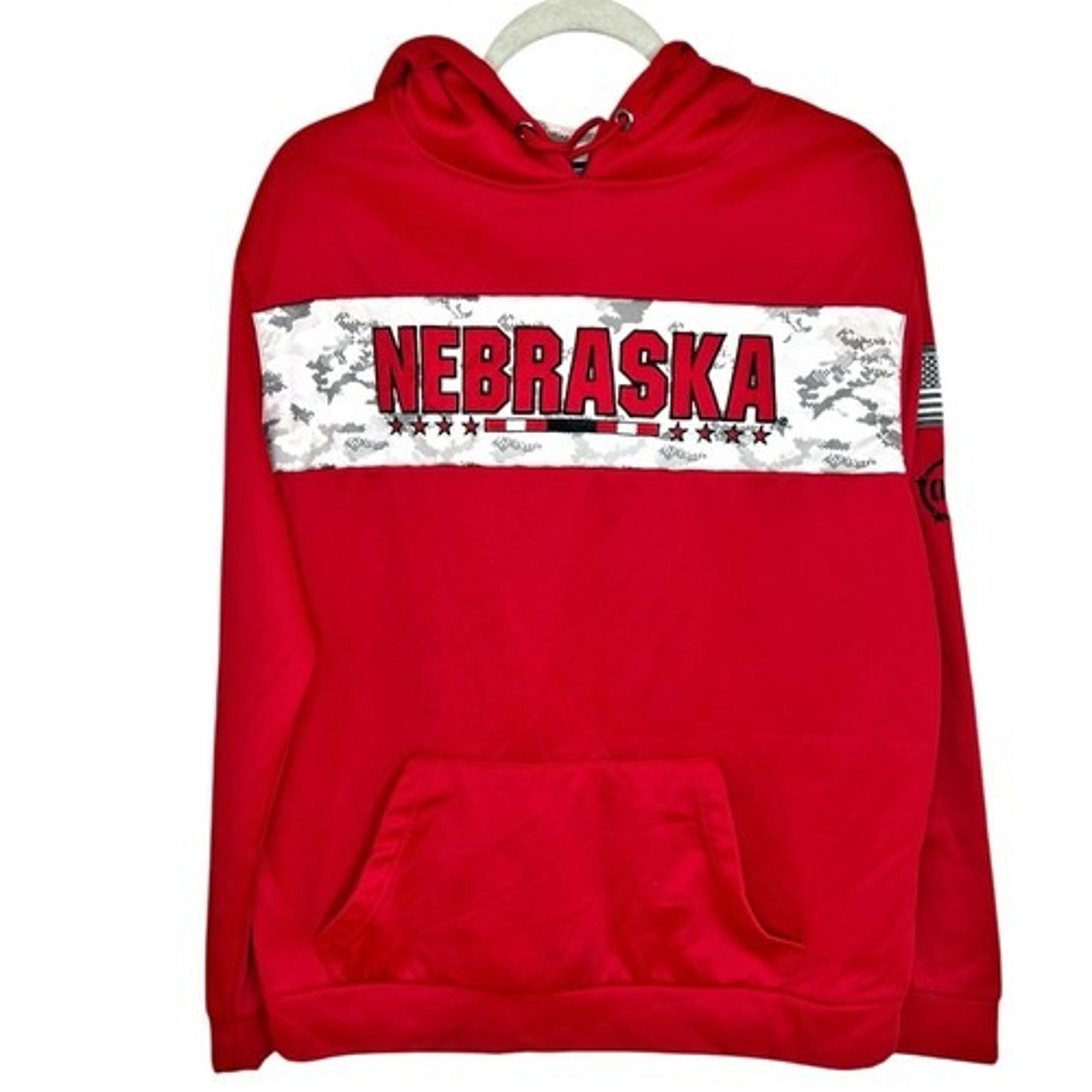 Colosseum University of Nebraska Operation Hat Trick Hoodie Military Camo Large