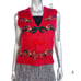 Vintage Susan Bristol Red Embroidered Multiple Bow Sweater Vest S