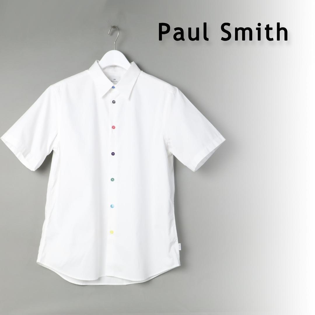 669 New PS Paul Smith Multicolor Button Short Sleeve Shirt L