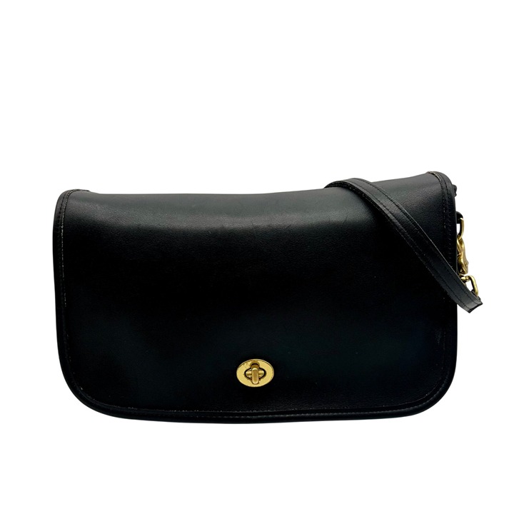 Coach Black Leather Vintage City Crossbody Bag 9635