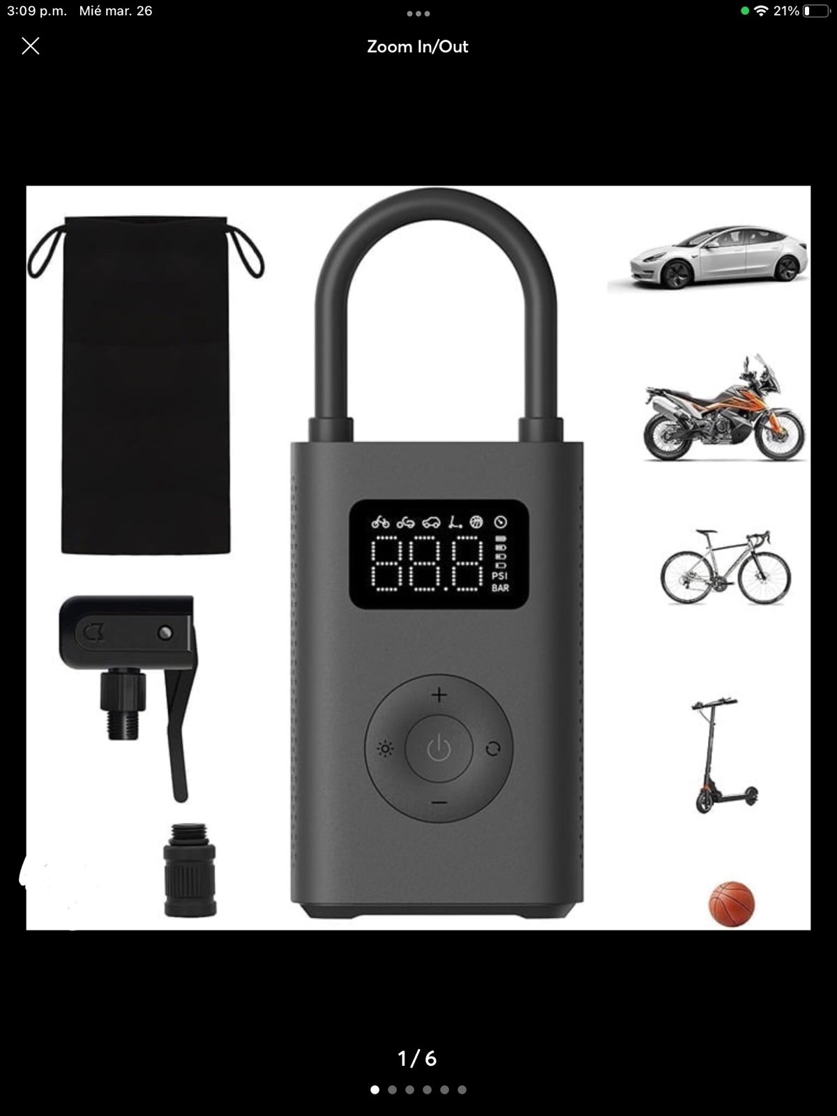 Xiaomi Portable Electric Air Compressor 2 - Portable Pump - 20000MAH Battery.