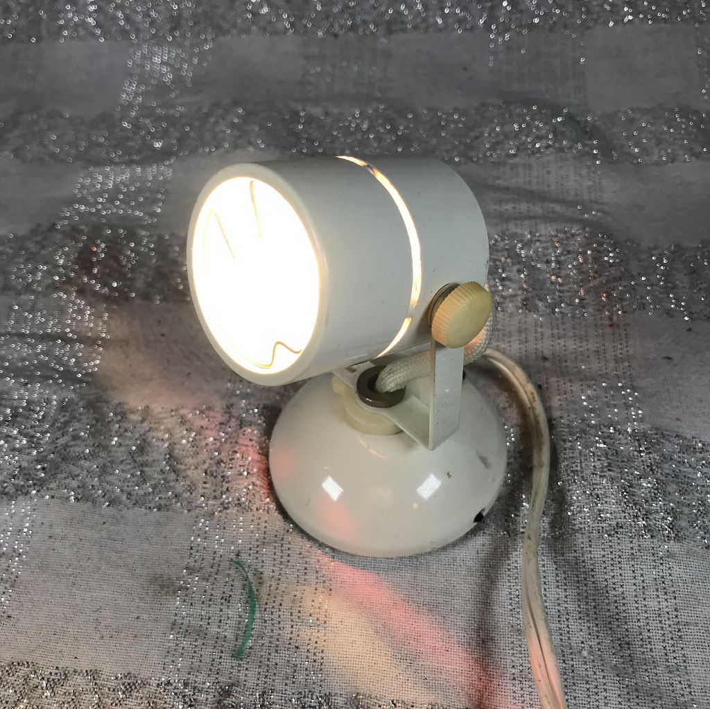 White Spotlight for table, wall and ceiling bulb included
