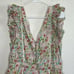 LOVE THE LABEL Ines Floral V-neck Tiered Ruffle Flutter Mini Dress Large