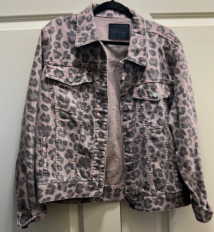 Blanknyx Animal Print Denim Jacket Size Large