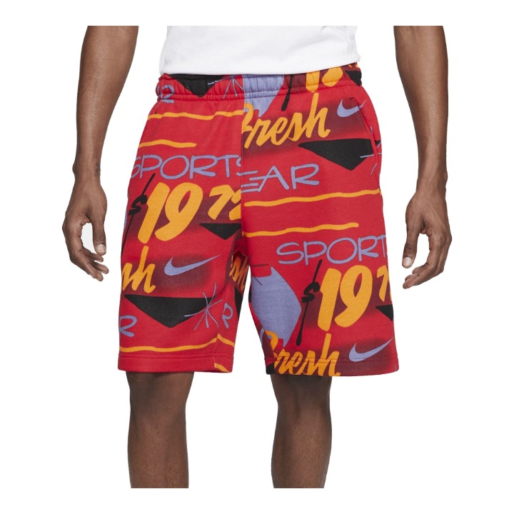 Nike Men's Sportswear NSW Club Shorts Red/Multi-Color Size Medium DJ5288-657