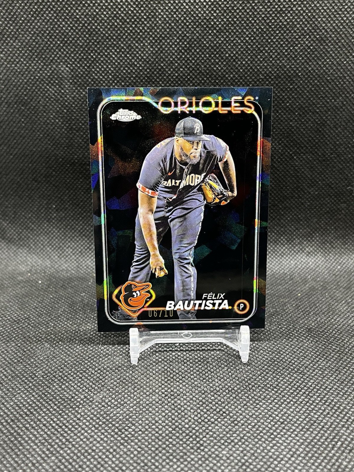 2024 TOPPS CHROME SAPPHIRE FELIX BAUTISTA BLACK /10 BALTIMORE ORIOLES
