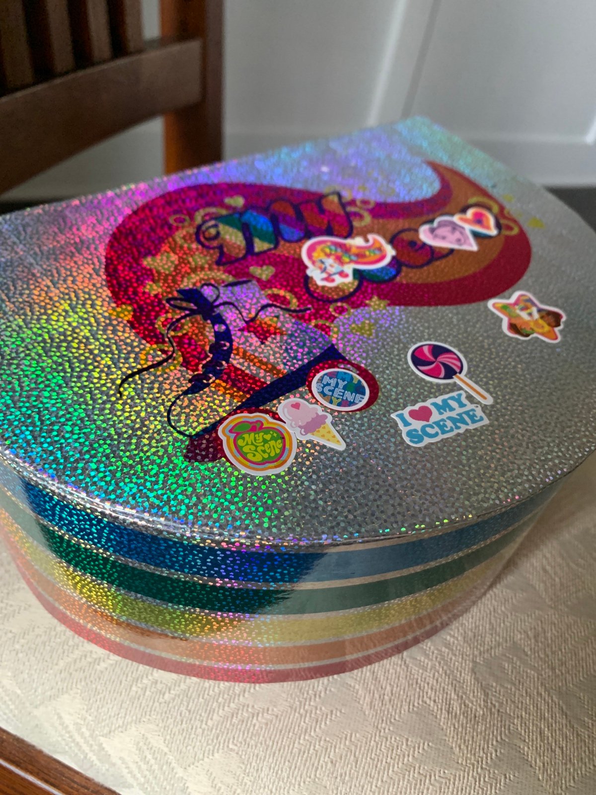 I heart claire’s my scene skates into mcdonald’s 2007 storage box w/ stickers