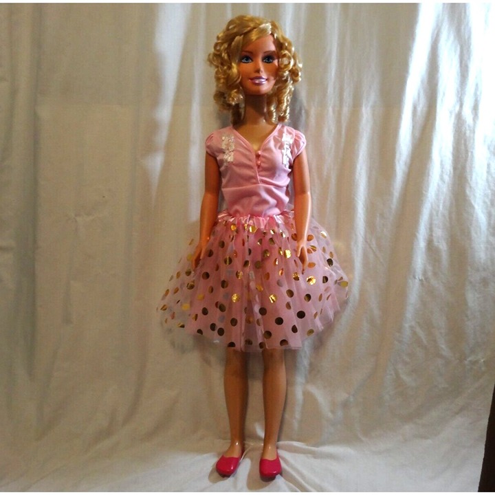 My Size Barbie Life Size 3 Feet Tall Doll Mattel 2005 Vintage Dressed in Pink