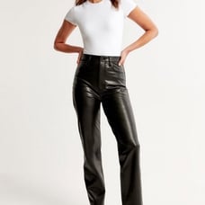 Abercrombie Vegan Leather 90s Straight Pants