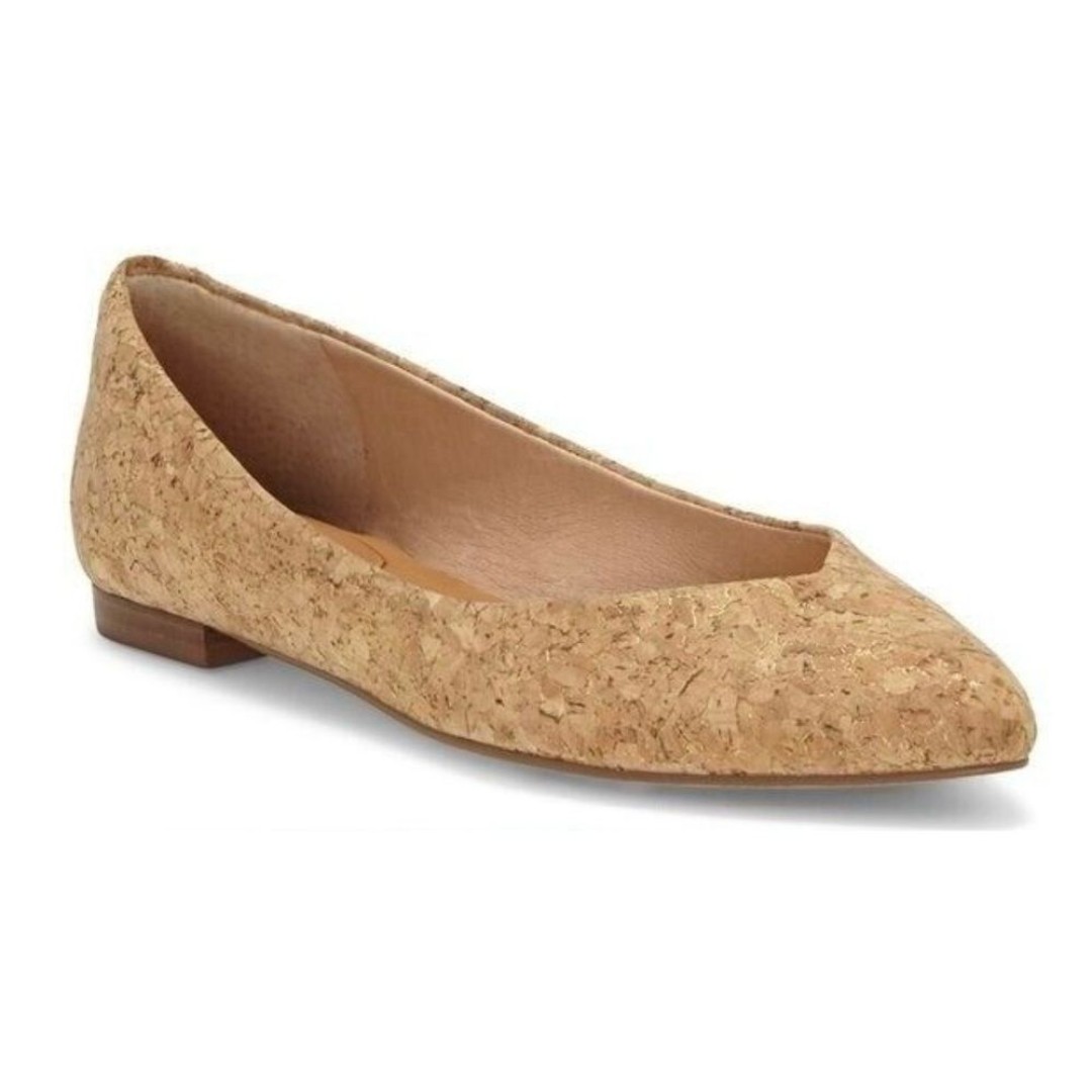 Corso Como Natural Cork Tan ‘Jullia’ Ballet Core Pointed Toe Flats