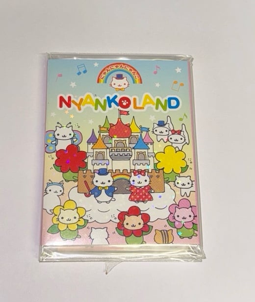 Vintage 2007 San-X Nyan Nyan Nyanko Land fold out mini memo book kawaii