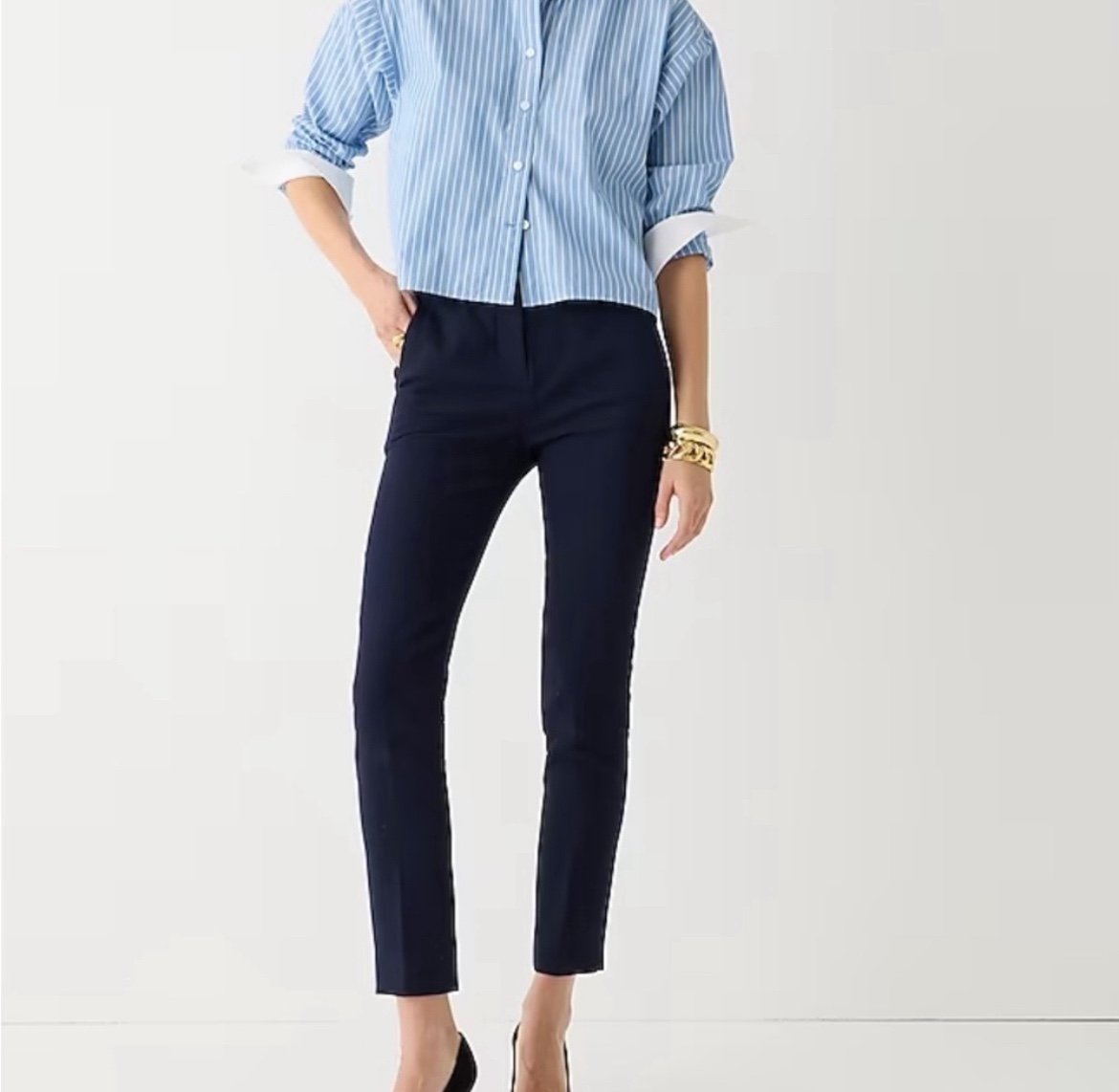 Jcrew High Rise Pant, Size 2 Navy