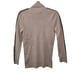 Ralph Lauren Black Label Sweater Womens 1X Ribbed Knit Turtleneck Leather Trim
