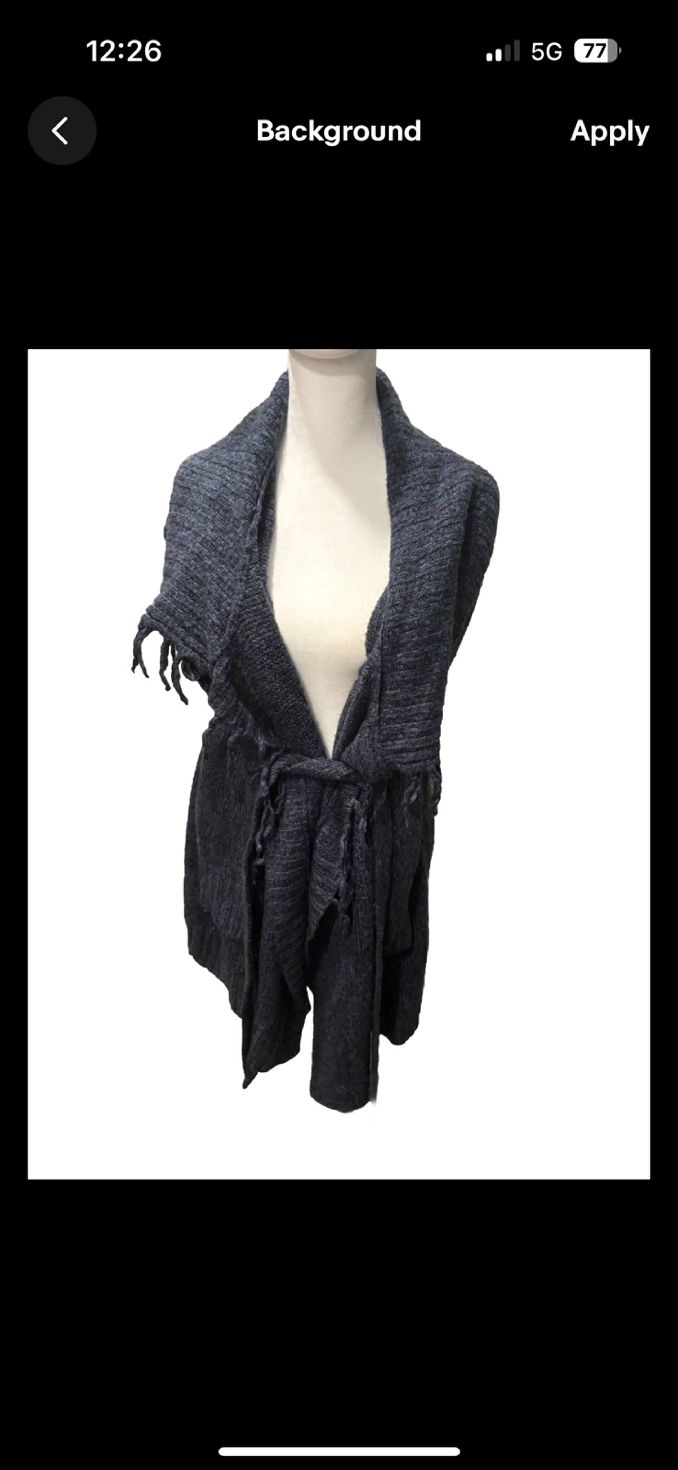 Faded Glory 3x Sweater Cardigan Navy