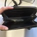 Olivia Harris Black Leather Wallet Wristlet Clutch Crossbody w/ Removable Strap